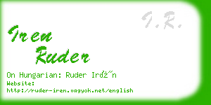 iren ruder business card